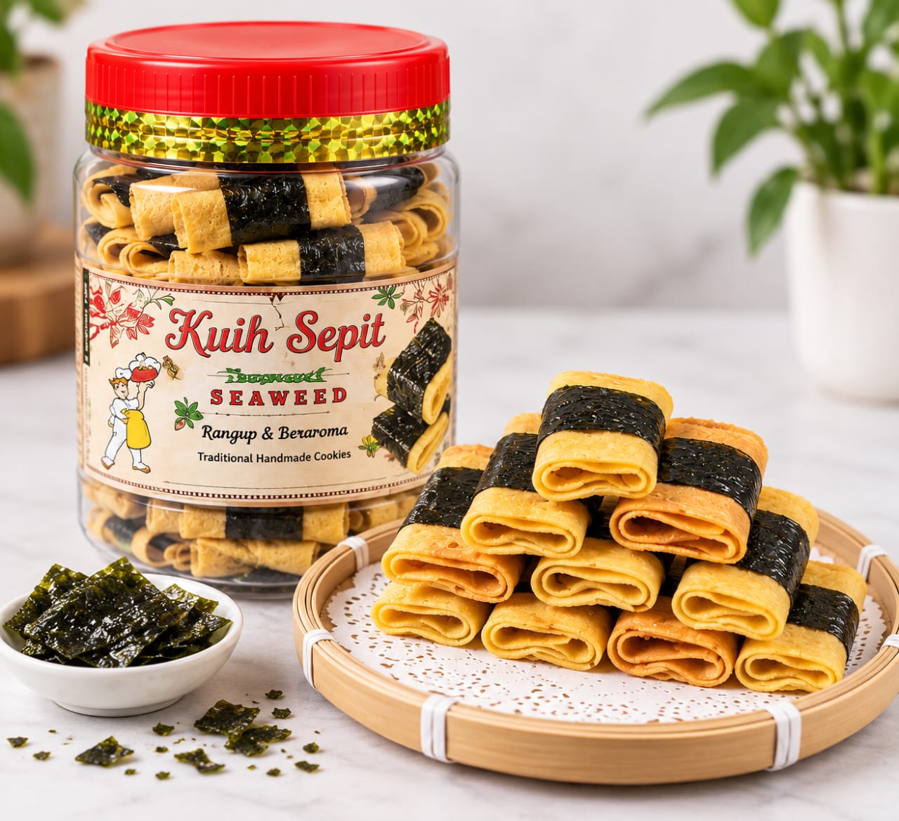 Kuih Sepit Seaweed