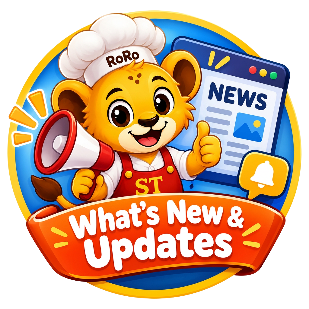 RoRo announcing what's new and updates